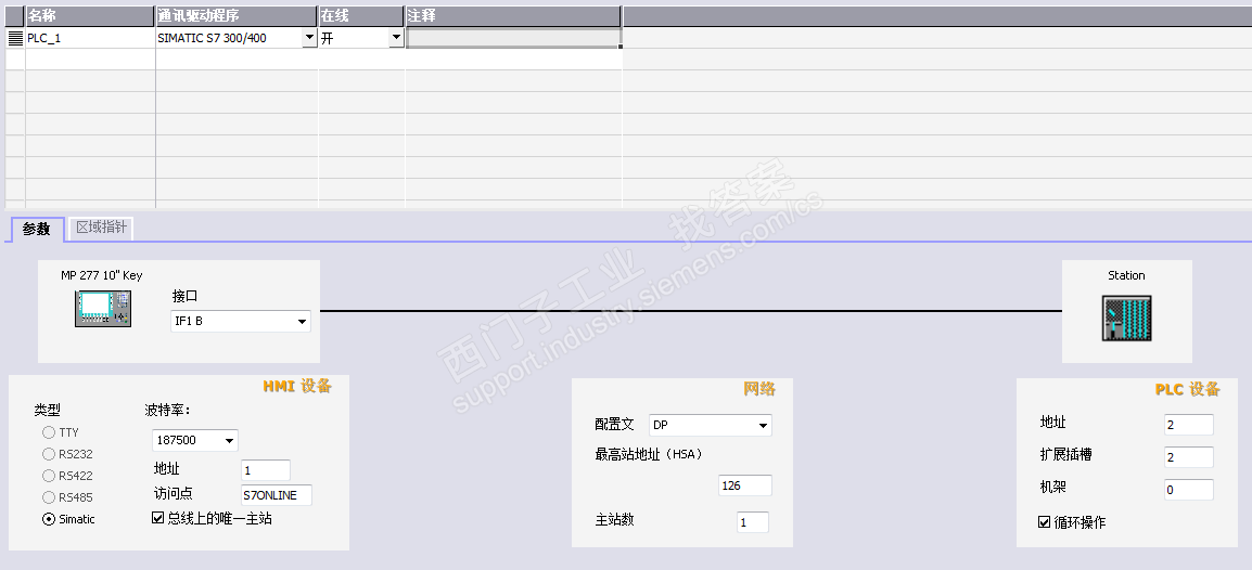 ktp1200和plc300通讯