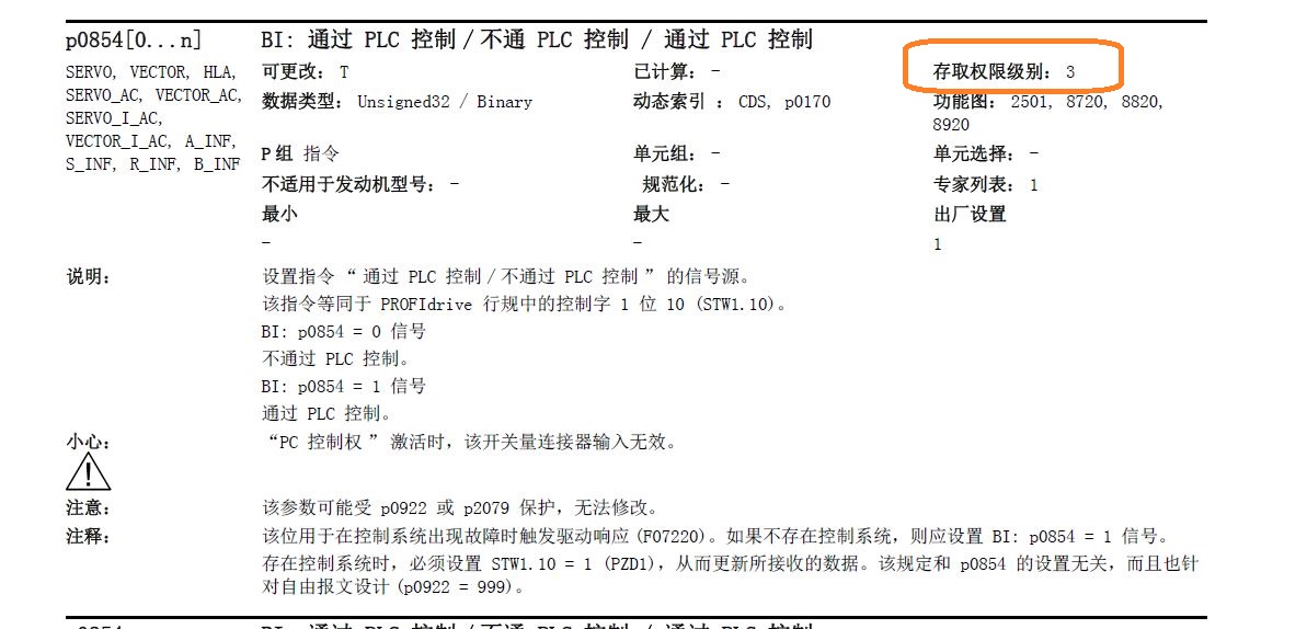 在线等: S120参数无法修改与保存