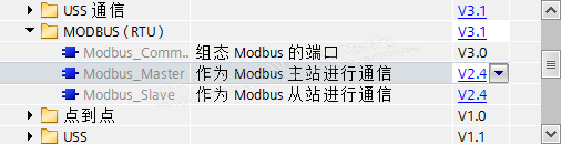 博图v14里面1214c cpu modbus通信块是灰色的