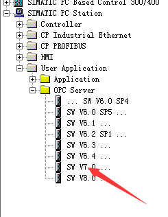 我安装了Simatic net 8.1 怎样在step7 v5.5中的OPC服务器里更新出SW V8.1