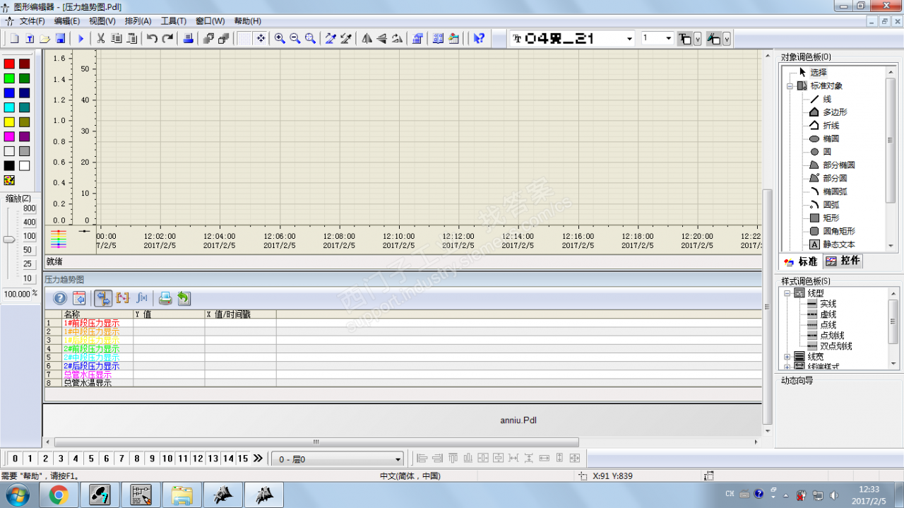 wincc ruler control画面不显示