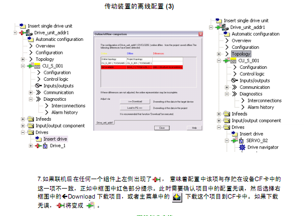 用starter在线连接S120，发现连接状态显示半绿半红，只有控制单元显示绿色