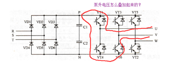 【一直困惑不解】变频器泵升电压是如何抬高直线母线上的电压的？