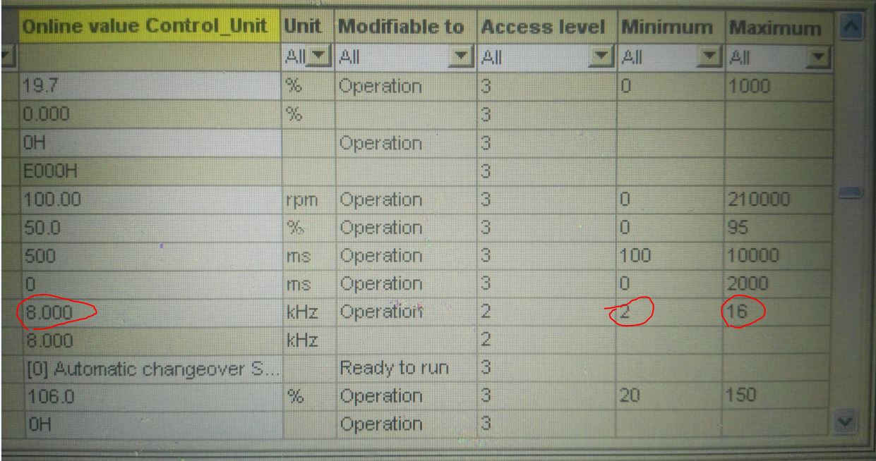 starter parameter setting