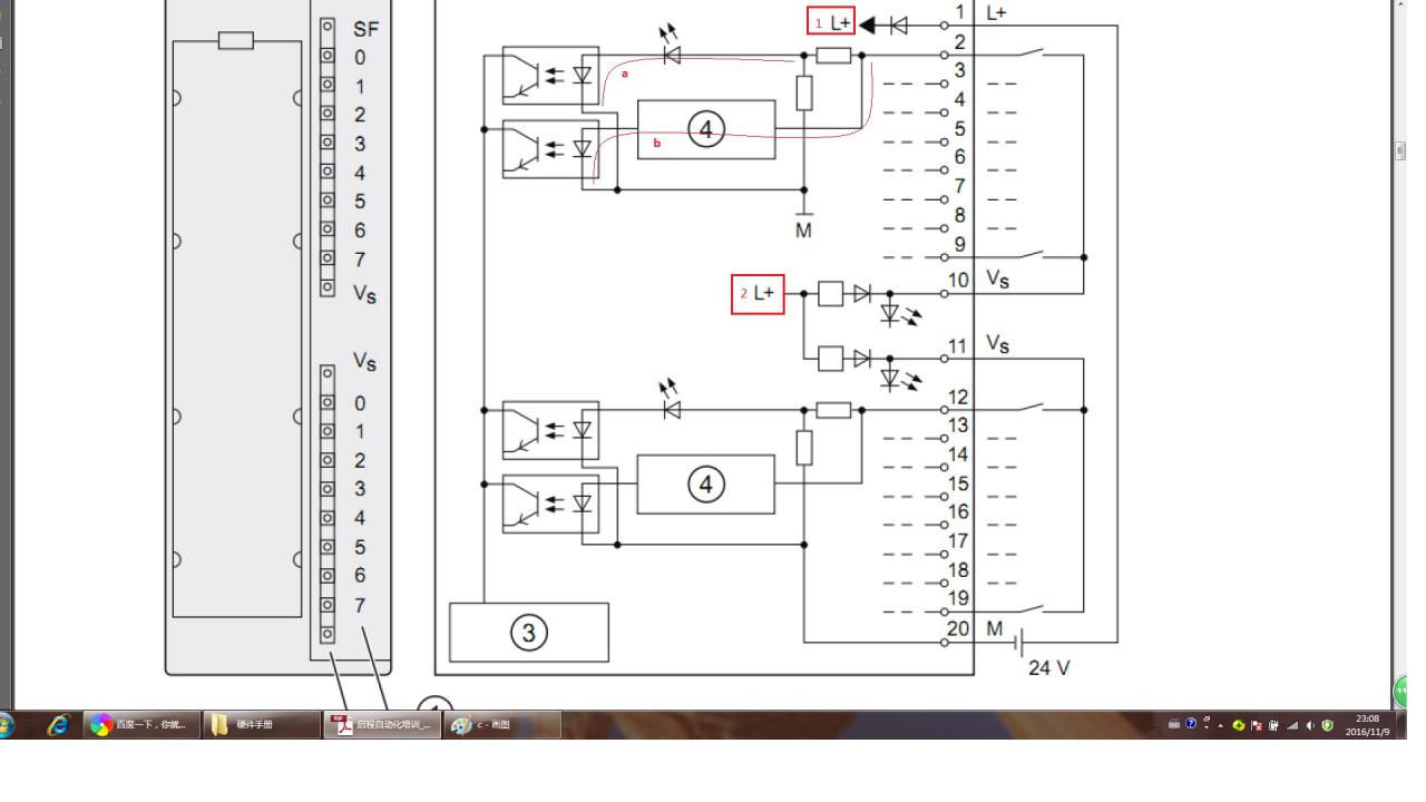 关于带诊断的数字量输入模块接线的问题