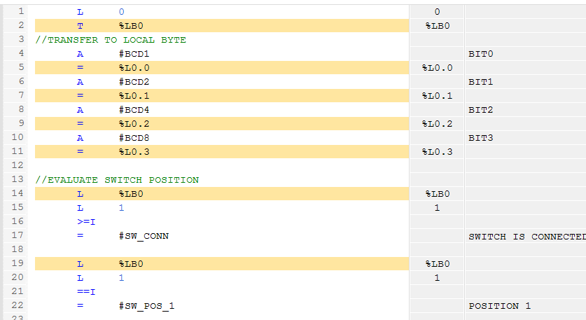 S1200中临时局部变量的bit至byte