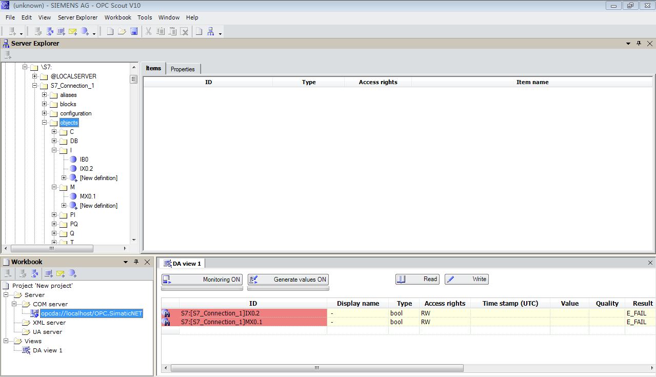 SIMATIC NET OPC 连接状态正常, 却无法与PLCs71200通讯,任何变量都读取失败