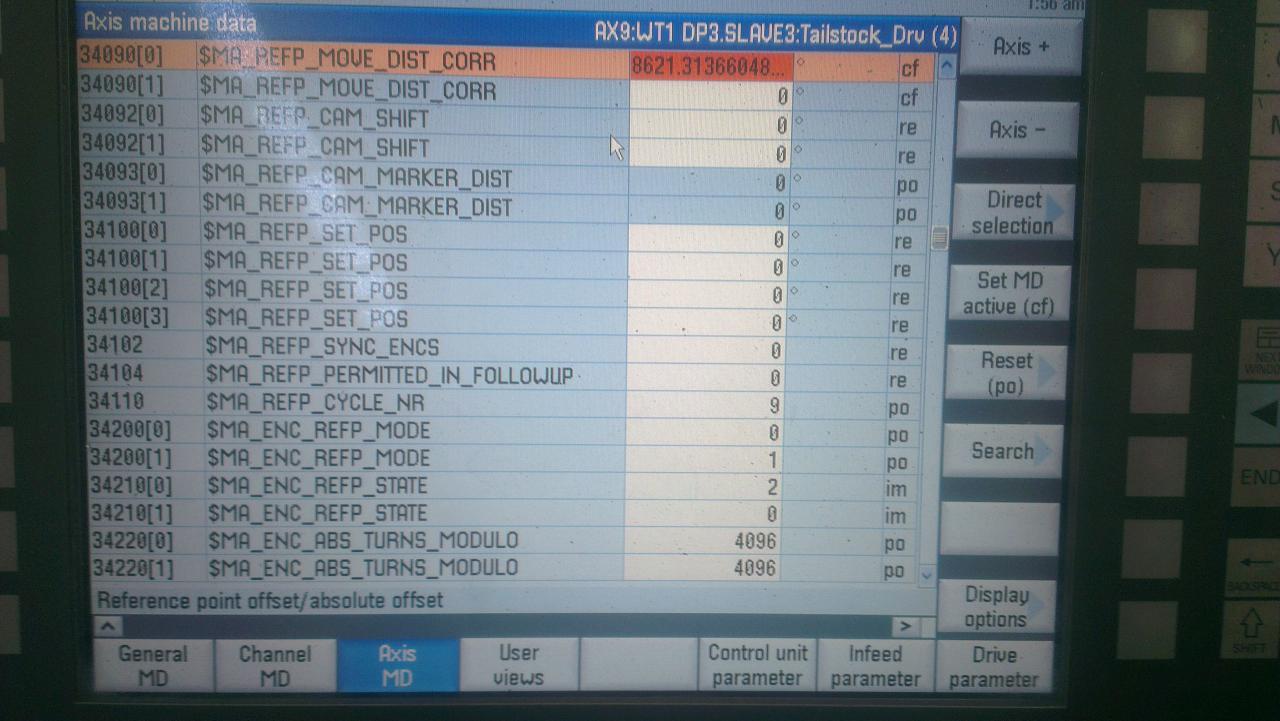 840D SL的轴原点重新设置