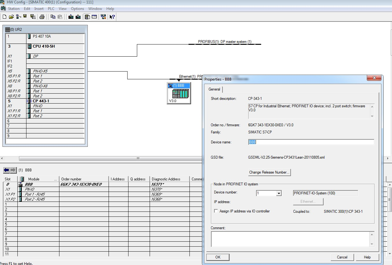 CPU410-5H与S7-300+CP343-1 Profinet 通讯