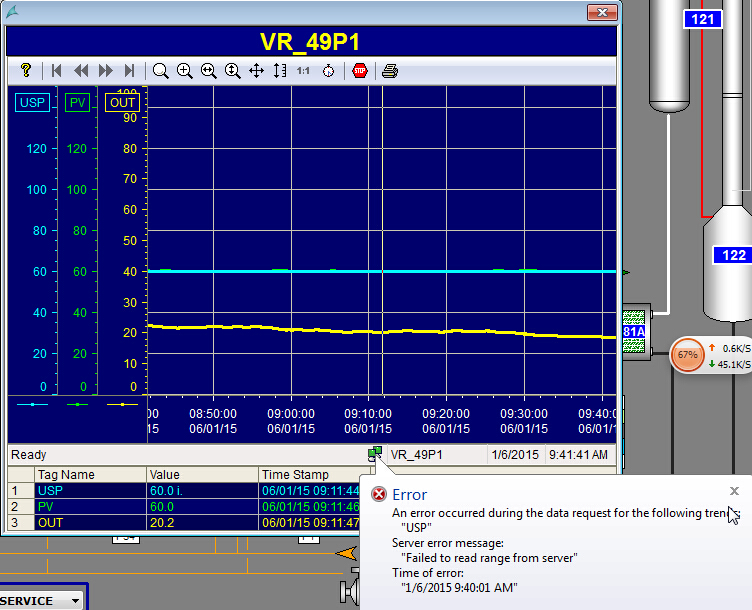 wincc中出现“failed to read range from sever”如何解决？