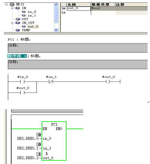 S7-300 调用FC块，输出是DB块时 不能自锁