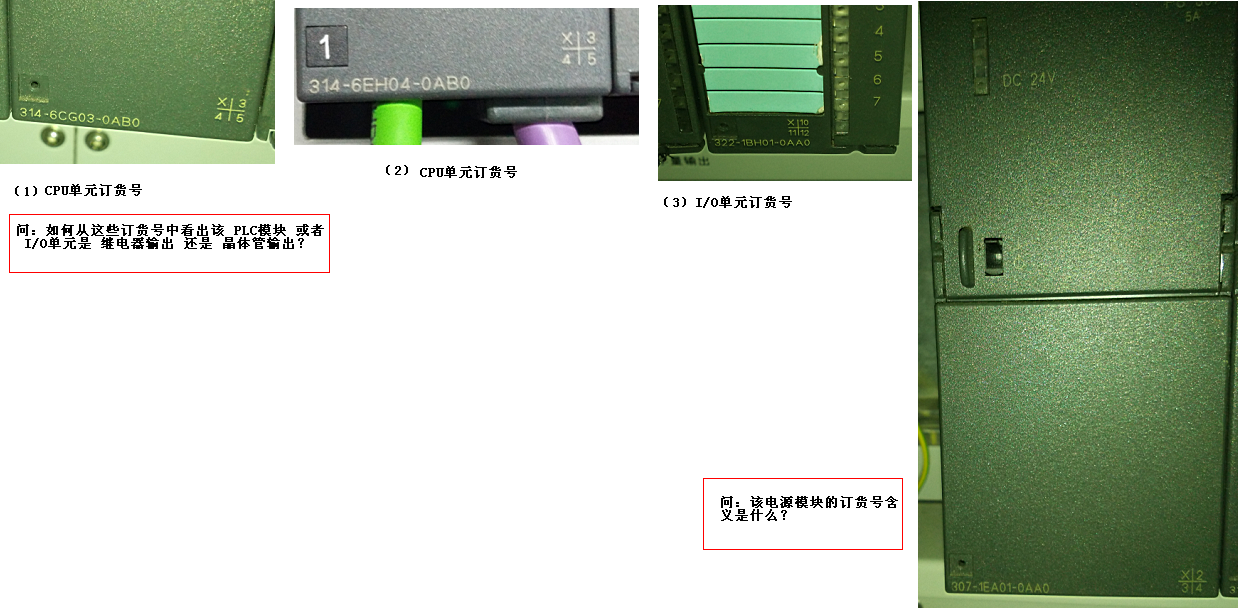 S7-300  PLC 面板上的订货号;以及接线示意图;在面板上的一些符号是什么意思怎么看懂它?