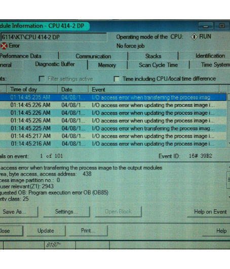 CPU414-2DP报错问题