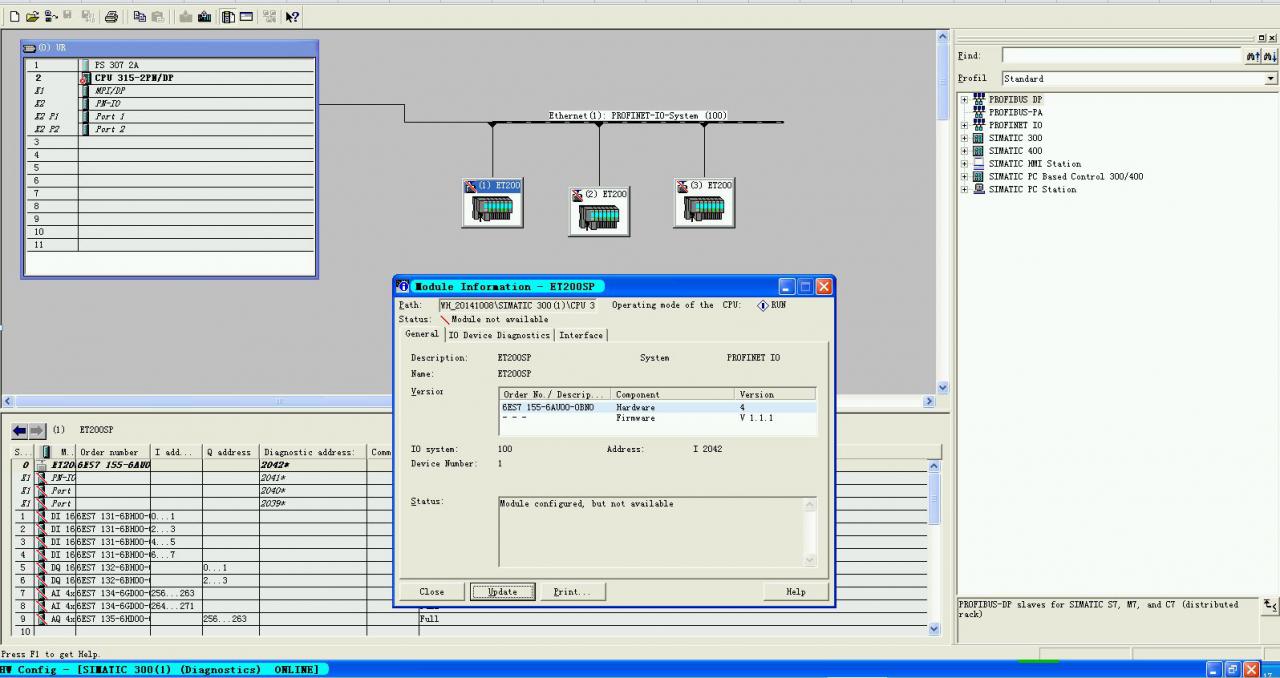 CPU315-2PN/DP通过ProfiNet与ET200SP通讯