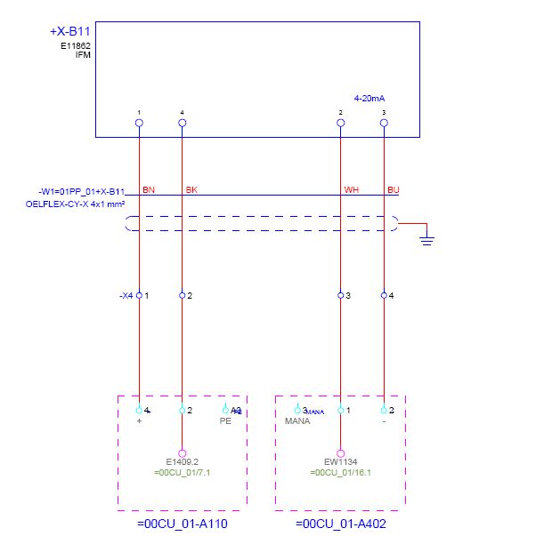 2AI_wire模拟量模块与四根线(开关量、模拟量)的压力传感器如何接线？