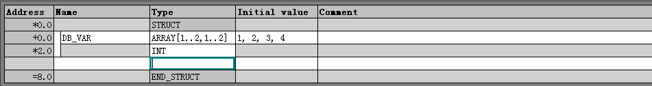 STEP7 里在DB块中如何建立*数组的变量？