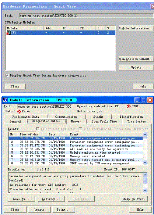 传完硬件之后CPU 停在STOP 状态，不知CP343-1的问题在哪儿