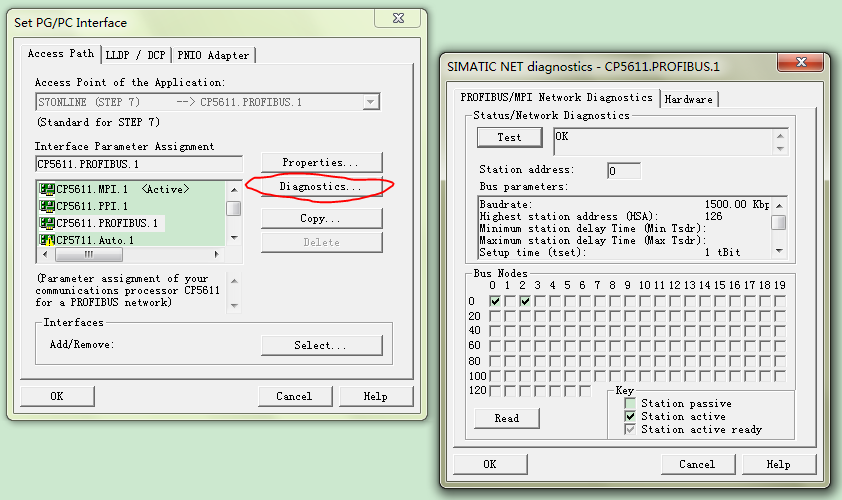 PC Adapter PROFIBUS DP诊断的问题