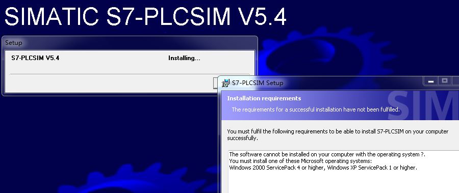 WIN7旗舰版32位，安装S7V5.5SP2后无法安装PLCSIM
