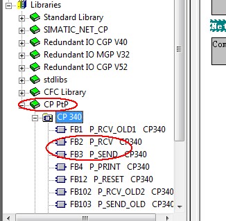 求教CP340编程问题，如何调用FB2 P_RCV和FB3 P_SEND?