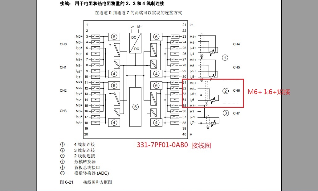 SM331 热电阻接线问题