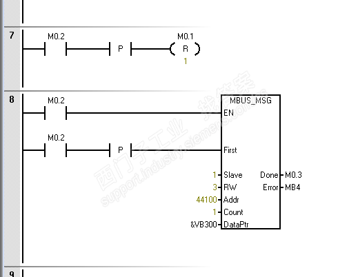 S7-200SMARTST40PLC与汇川MD310变频器MODBUS-RTU通讯报错