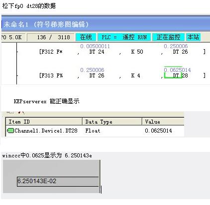 Wincc 不能正确显示 KEPware   opc 浮点数