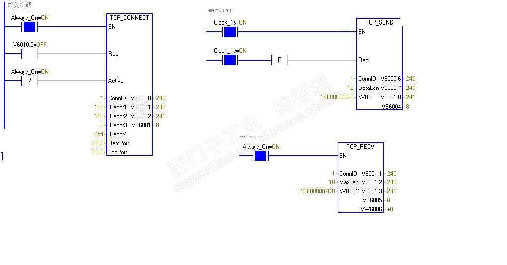 S7-200 SMART 与调试助手之间 TCP 通信