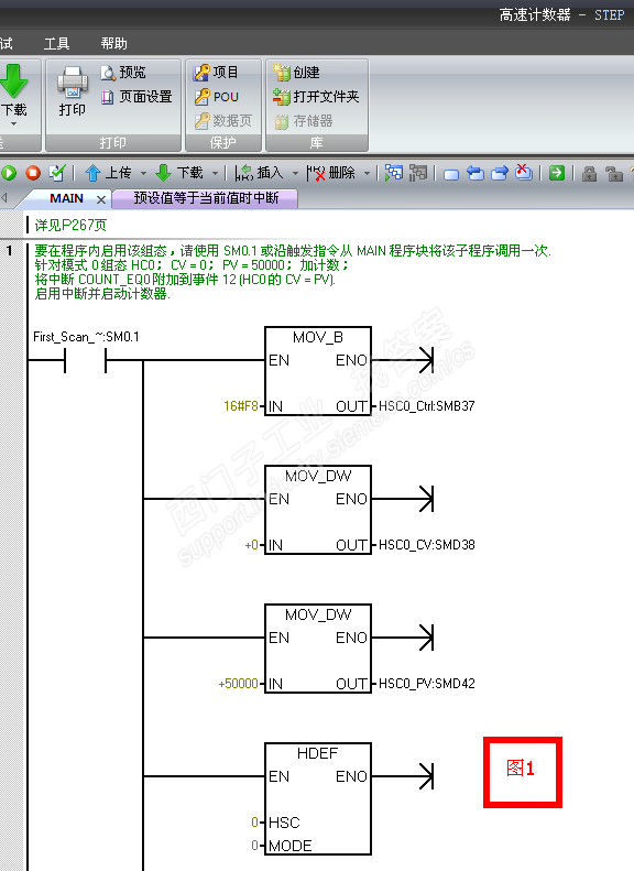 图1的两个中断连接指令均可以启动一个中断事件吗？