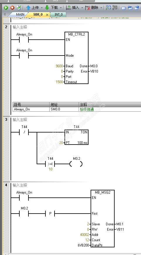 S7-200Smart ST20通过Modbus_rtu无法读取流量计数据