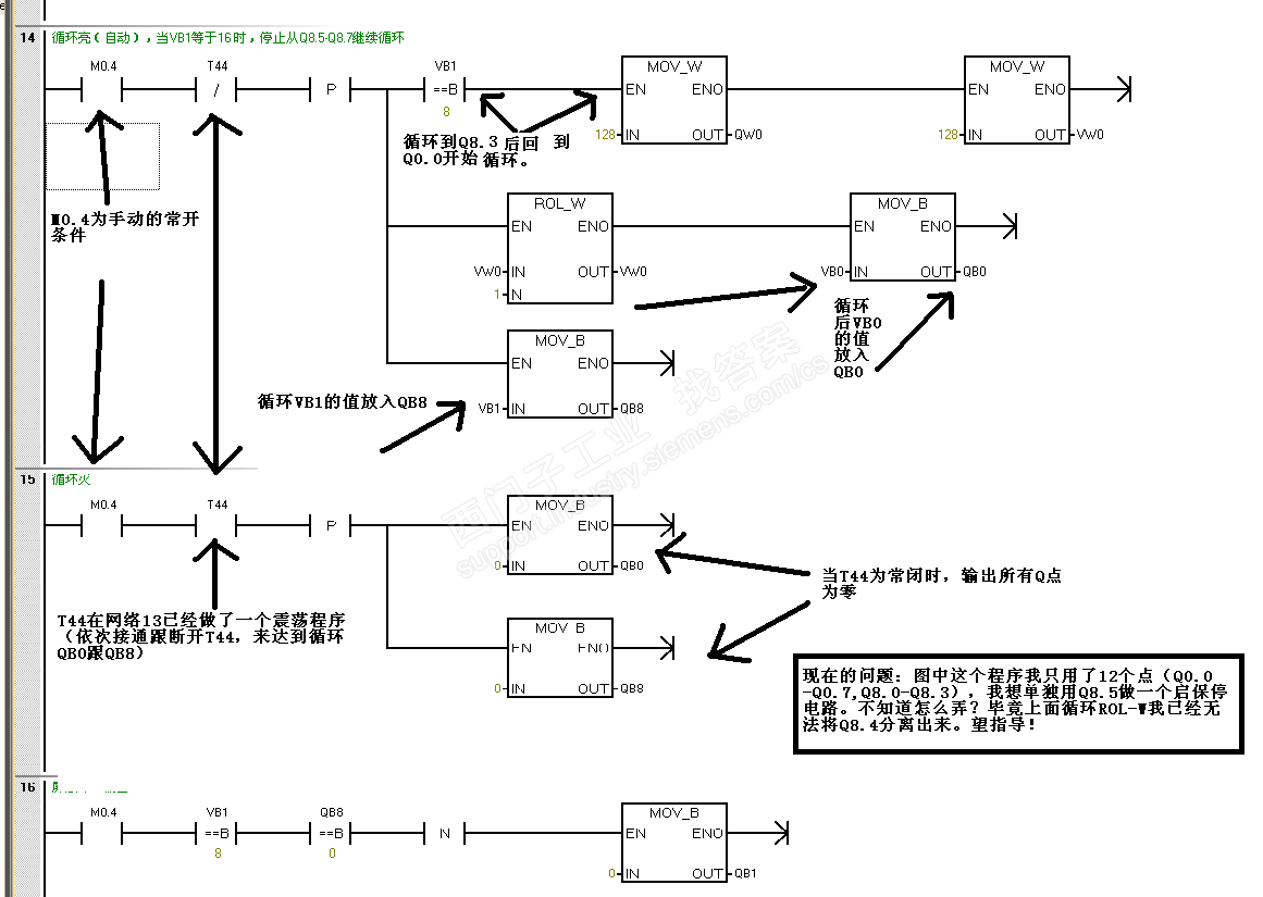 如何将循环中的VB1对应的的Q8.4分离出来？（有图）