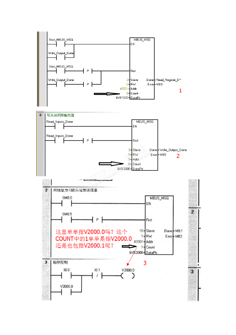 MBUS_MSG/MB_MSG2 指令中的COUNT到底在什么情况下指字节、字、常数？