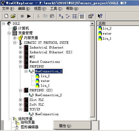 WINCC V7.2的变量不能剪切？