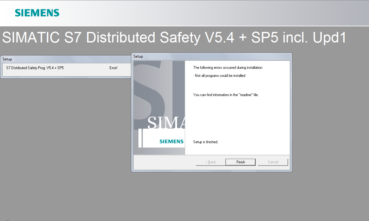 关于S7 Distributed Safety Programming V5.4+sp5安装在Win7 64位旗舰版系统问题