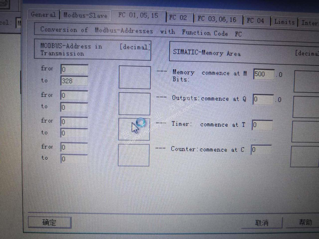 400H系统的ET200M中挂CP341走modbus RTU从站，主站写M区的单个位失败，CP341诊断缓冲区显示“回声错误”