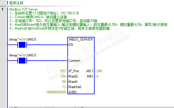 S7-200SMART PLC的MODBUS TCP通讯能读不能写