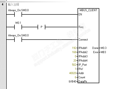 S7-200SMART PLC的MODBUS TCP通讯能读不能写