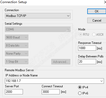 S7-200 SMART MODBUS TCP 通讯链接问题