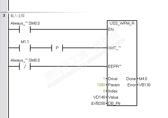 smart PLC200和2台M430变频器通过USS协议通讯问题。