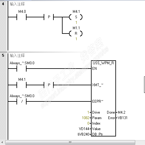 smart PLC200和2台M430变频器通过USS协议通讯问题。