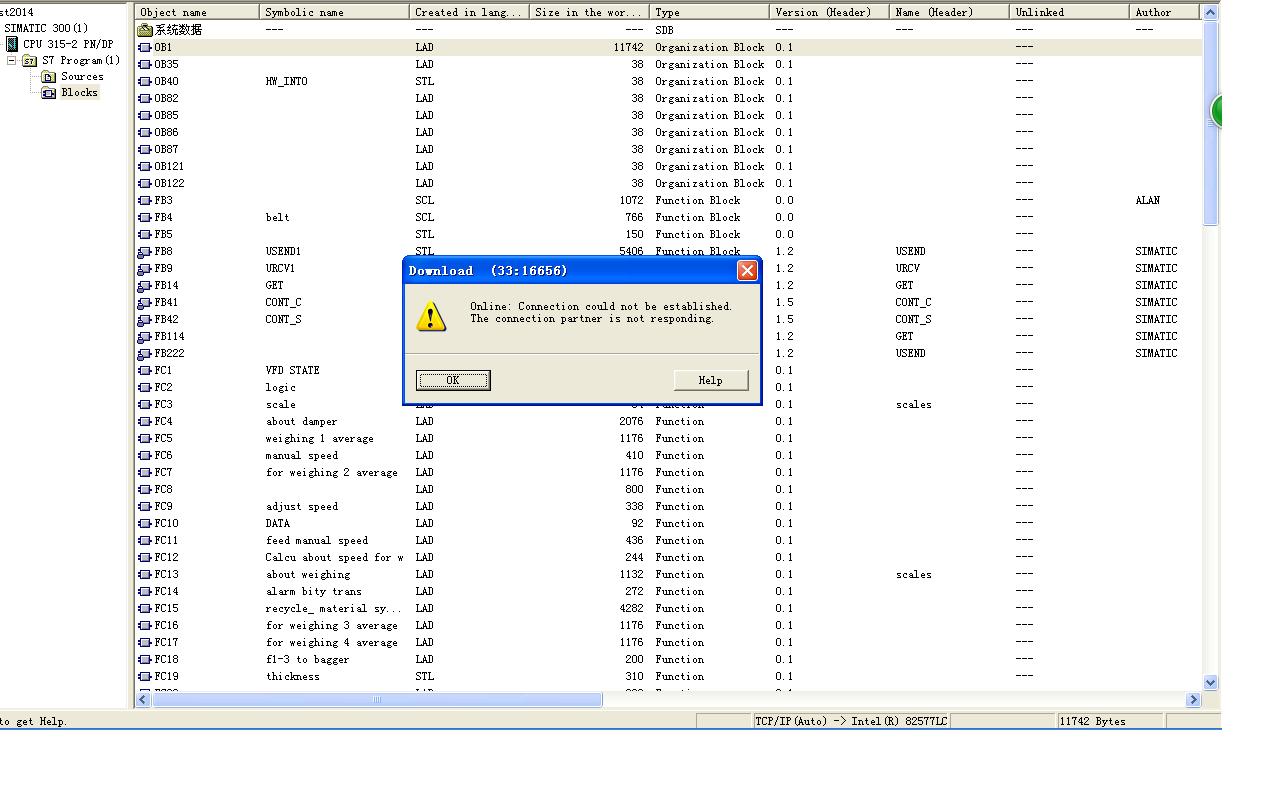 电脑和S7CPU315PN-DP通过以太网通信