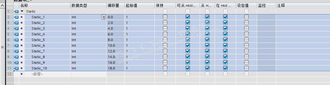 300 指针 读取DB1中int 类型的数据