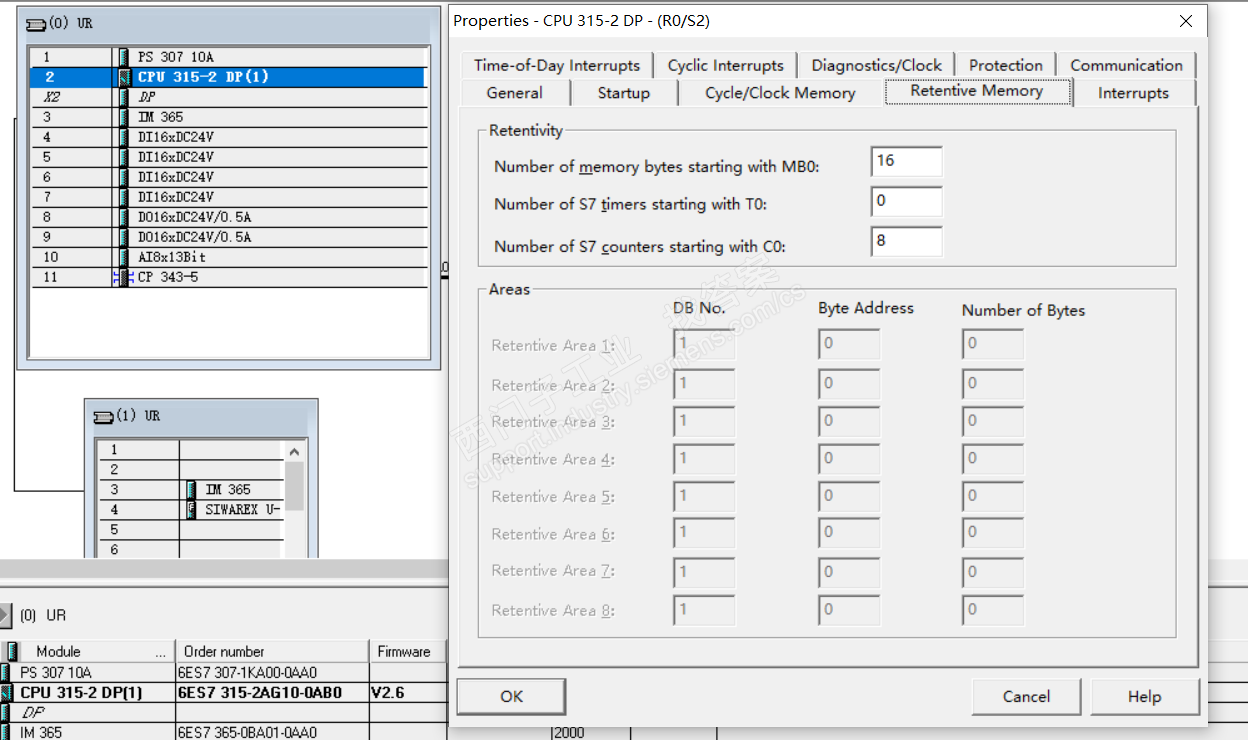 CPU 315-2DP 其中一个FC4块做一个断电记忆保持项目