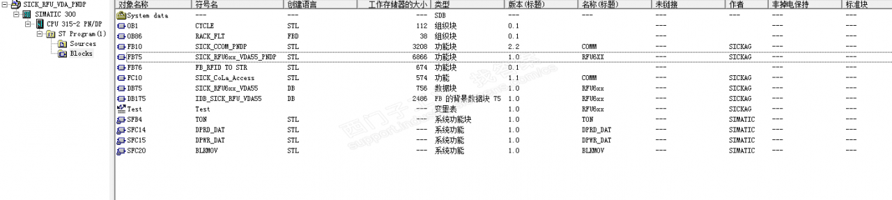 300PLC连接SICK的RFID