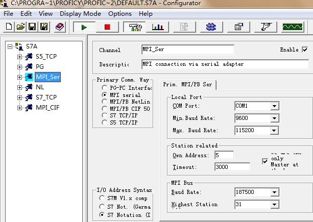 s7-300与ifix采用MPI通讯