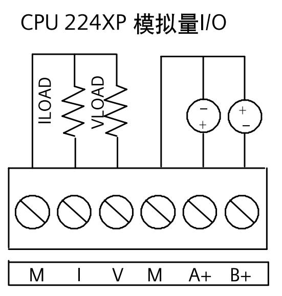 S7200 CPU224XP自带的模拟量信号怎么接线