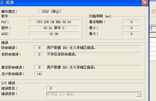 S7-200PLC上红灯亮的原因？？？