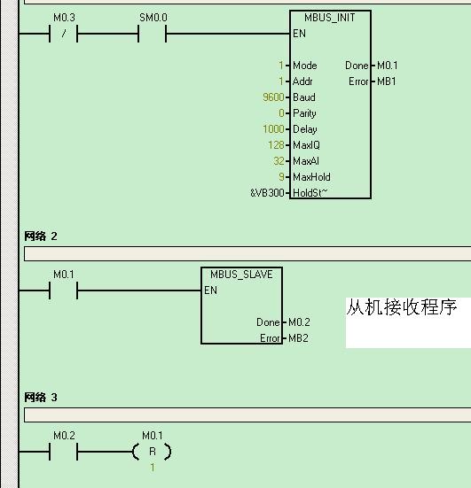 哪位大侠帮忙看一下关于modbus简单的通信程序？