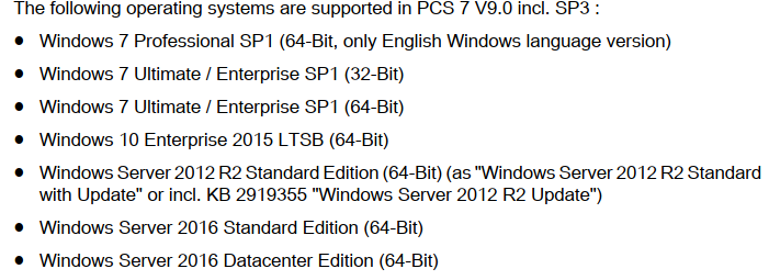 PCS 7在Windows Server 2012 R2中安装时，需要哪些Windows更新？