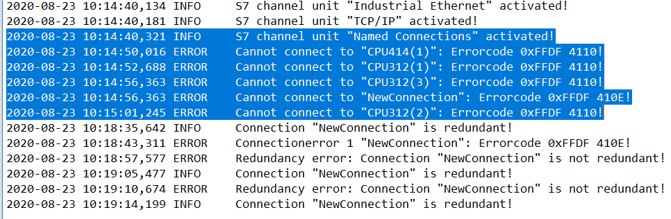 CP1623与冗余系统连接，时通时断。